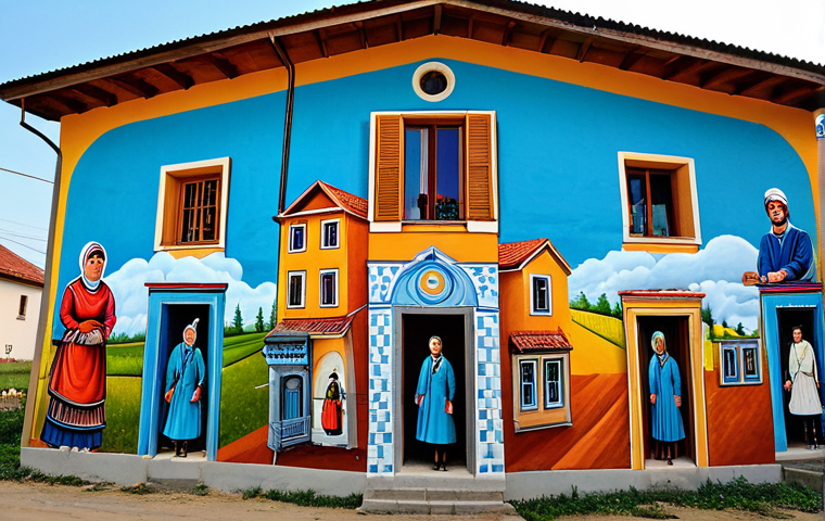 Rural Revitalization through Art**

"A vibrant mural on a rural village building, created collaboratively by young artists and local residents, showcasing regional specialties and culture, fully clothed individuals, appropriate attire, safe for work, perfect anatomy, correct proportions, natural pose, daytime, clear sky, professional photography, high quality, modest clothing."

**
