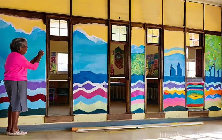 장소 특정적 예술 접근을 위한 자원 확보 - Prompt 1: Community Mural in an Abandoned School**